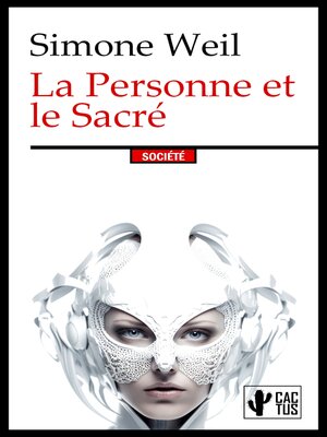 cover image of La Personne et le Sacré